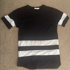 Topman Black and White Short Sleeve Tee